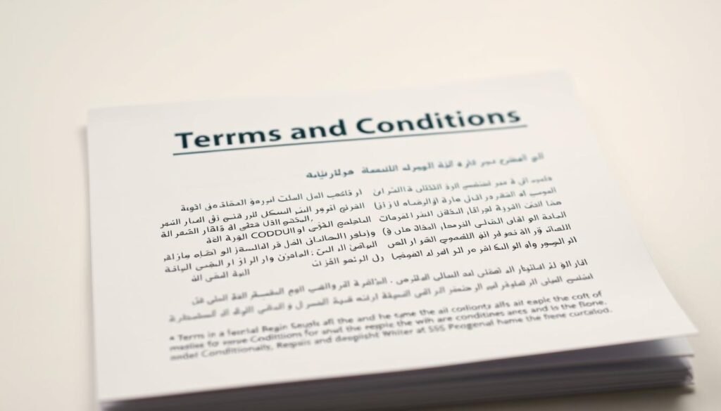 الشروط والأحكام